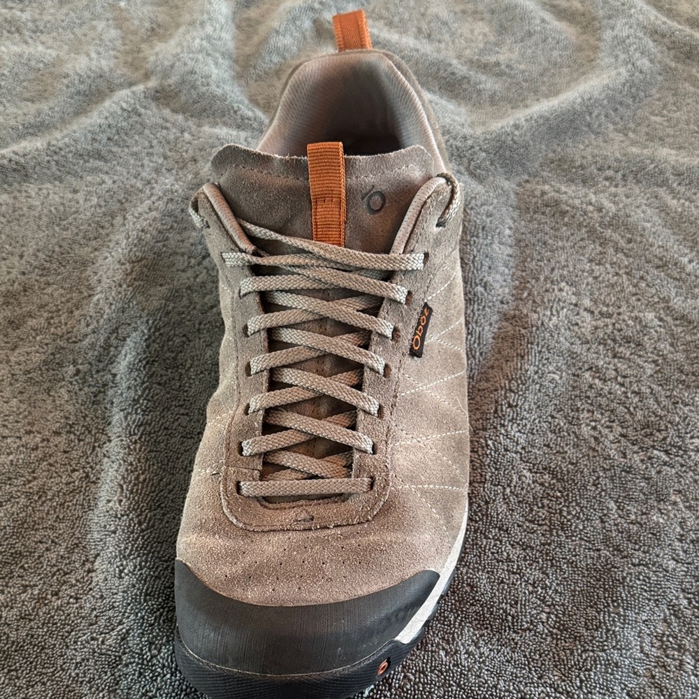 Men's Casual Suede Sneakers - Gray and Orange
